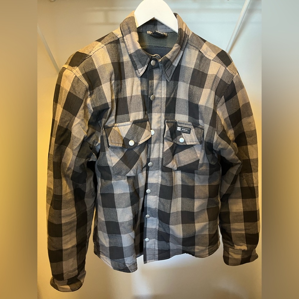 Merlin Motorcycle Black and Gray Checkered Jacket